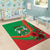 Burkina Faso Independence Day Area Rug Coat Of Arms With Rose