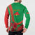 Personalised Burkina Faso Independence Day Button Sweatshirt Coat Of Arms With Rose