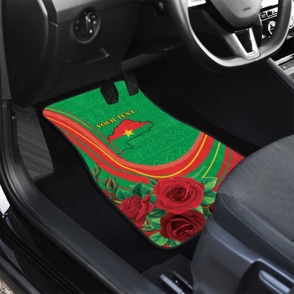 Burkina Faso Independence Day Car Mats Coat Of Arms With Rose