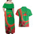 Personalised Burkina Faso Independence Day Couples Matching Off Shoulder Maxi Dress and Hawaiian Shirt Coat Of Arms With Rose