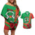 Personalised Burkina Faso Independence Day Couples Matching Off Shoulder Short Dress and Hawaiian Shirt Coat Of Arms With Rose