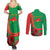 Personalised Burkina Faso Independence Day Couples Matching Summer Maxi Dress and Long Sleeve Button Shirt Coat Of Arms With Rose