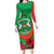 Personalised Burkina Faso Independence Day Family Matching Long Sleeve Bodycon Dress and Hawaiian Shirt Coat Of Arms With Rose