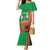 Personalised Burkina Faso Independence Day Family Matching Mermaid Dress and Hawaiian Shirt Coat Of Arms With Rose