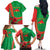 Personalised Burkina Faso Independence Day Family Matching Off The Shoulder Long Sleeve Dress and Hawaiian Shirt Coat Of Arms With Rose
