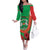 Personalised Burkina Faso Independence Day Family Matching Off The Shoulder Long Sleeve Dress and Hawaiian Shirt Coat Of Arms With Rose