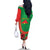 Personalised Burkina Faso Independence Day Family Matching Off The Shoulder Long Sleeve Dress and Hawaiian Shirt Coat Of Arms With Rose