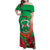 Personalised Burkina Faso Independence Day Family Matching Off Shoulder Maxi Dress and Hawaiian Shirt Coat Of Arms With Rose