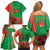 Personalised Burkina Faso Independence Day Family Matching Off Shoulder Short Dress and Hawaiian Shirt Coat Of Arms With Rose