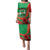 Personalised Burkina Faso Independence Day Family Matching Puletasi and Hawaiian Shirt Coat Of Arms With Rose