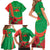 Personalised Burkina Faso Independence Day Family Matching Short Sleeve Bodycon Dress and Hawaiian Shirt Coat Of Arms With Rose