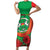Personalised Burkina Faso Independence Day Family Matching Short Sleeve Bodycon Dress and Hawaiian Shirt Coat Of Arms With Rose