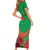 Personalised Burkina Faso Independence Day Family Matching Short Sleeve Bodycon Dress and Hawaiian Shirt Coat Of Arms With Rose