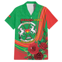 Personalised Burkina Faso Independence Day Family Matching Tank Maxi Dress and Hawaiian Shirt Coat Of Arms With Rose