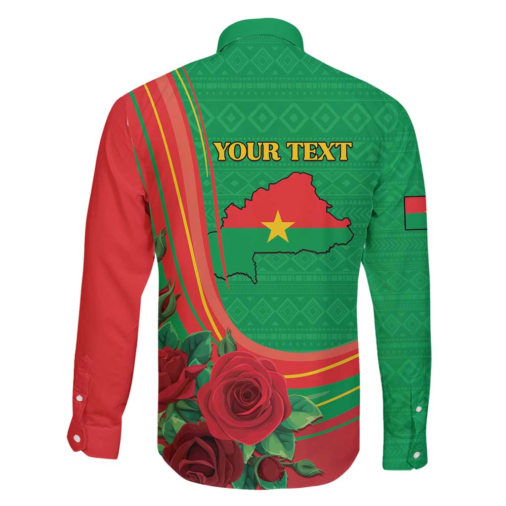Personalised Burkina Faso Independence Day Family Matching Tank Maxi Dress and Hawaiian Shirt Coat Of Arms With Rose
