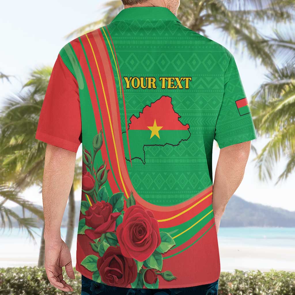 Personalised Burkina Faso Independence Day Hawaiian Shirt Coat Of Arms With Rose