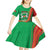 Personalised Burkina Faso Independence Day Kid Short Sleeve Dress Coat Of Arms With Rose