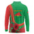 Personalised Burkina Faso Independence Day Long Sleeve Polo Shirt Coat Of Arms With Rose