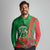 Personalised Burkina Faso Independence Day Long Sleeve Polo Shirt Coat Of Arms With Rose