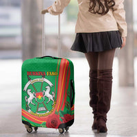 Burkina Faso Independence Day Luggage Cover Coat Of Arms With Rose
