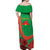 Personalised Burkina Faso Independence Day Off Shoulder Maxi Dress Coat Of Arms With Rose