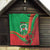 Burkina Faso Independence Day Quilt Coat Of Arms With Rose