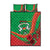Burkina Faso Independence Day Quilt Bed Set Coat Of Arms With Rose