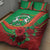 Burkina Faso Independence Day Quilt Bed Set Coat Of Arms With Rose