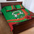 Burkina Faso Independence Day Quilt Bed Set Coat Of Arms With Rose