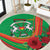 Burkina Faso Independence Day Round Carpet Coat Of Arms With Rose