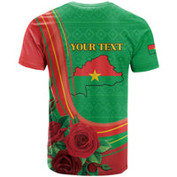 Personalised Burkina Faso Independence Day T Shirt Coat Of Arms With Rose
