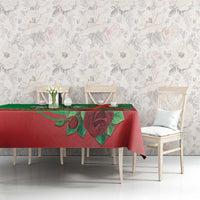 Burkina Faso Independence Day Tablecloth Coat Of Arms With Rose