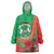 Personalised Burkina Faso Independence Day Wearable Blanket Hoodie Coat Of Arms With Rose