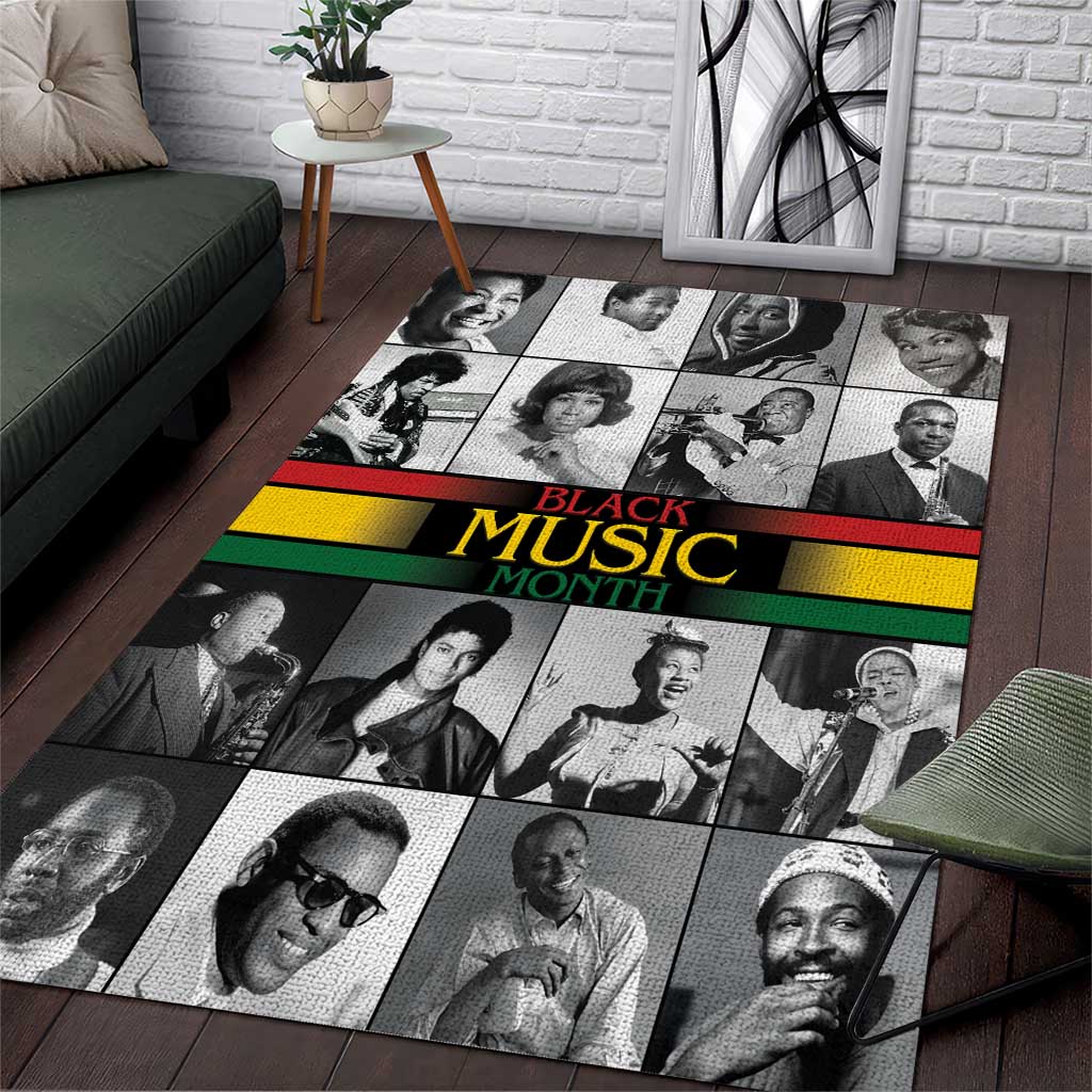 African-American Black Music Month Area Rug Legends Tribute