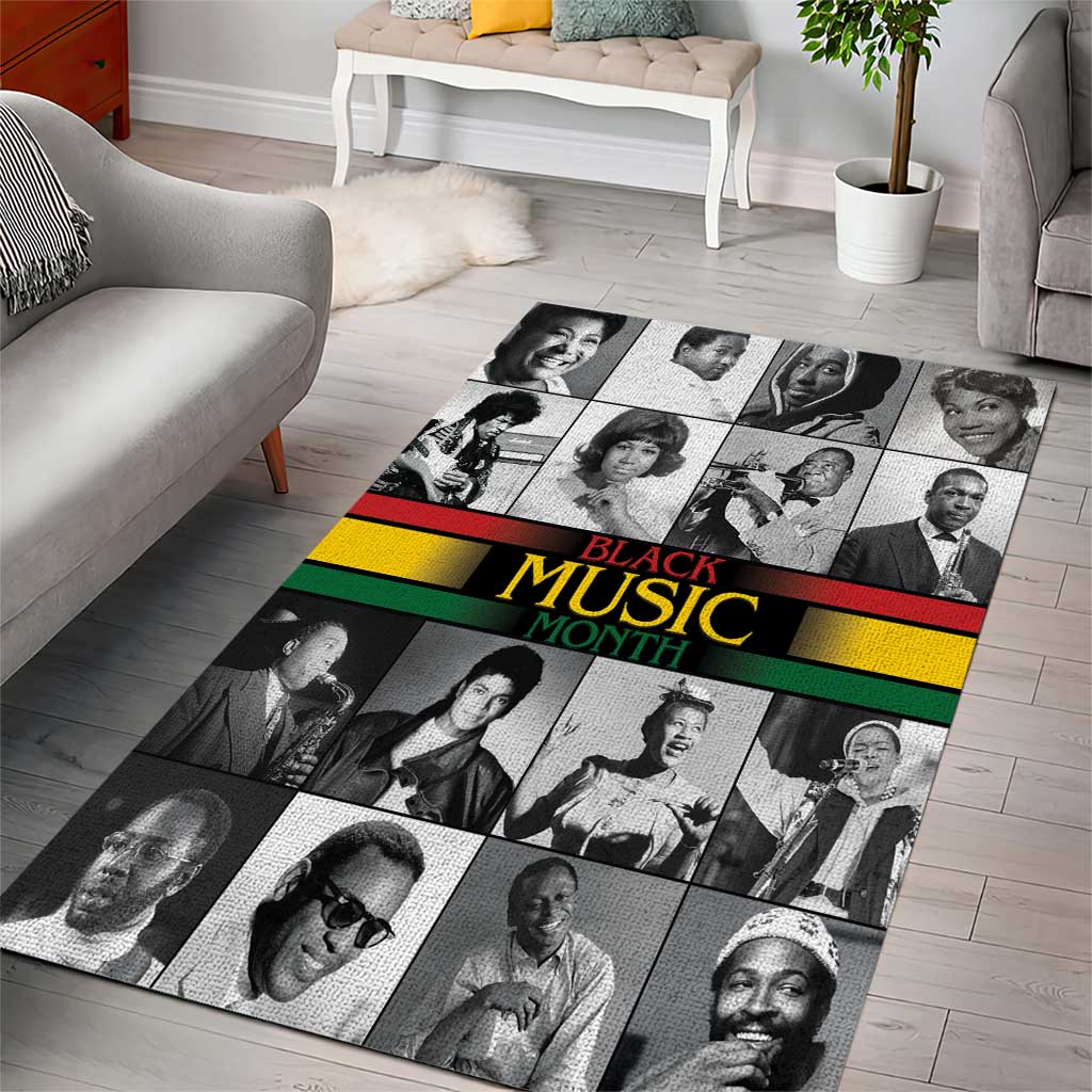 African-American Black Music Month Area Rug Legends Tribute