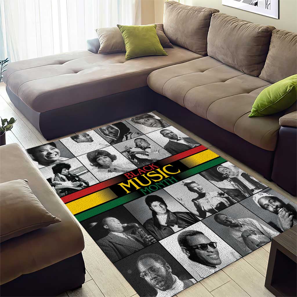 African-American Black Music Month Area Rug Legends Tribute