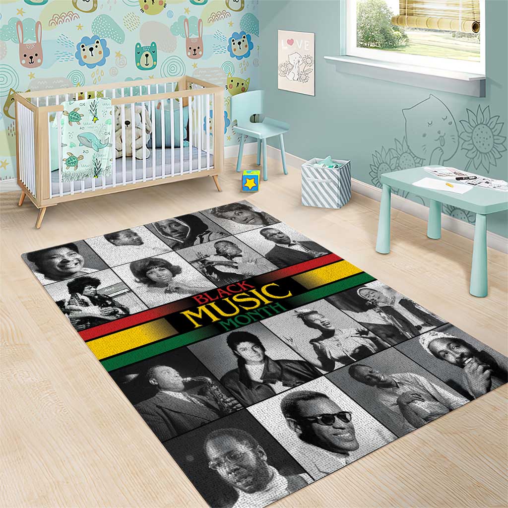 African-American Black Music Month Area Rug Legends Tribute