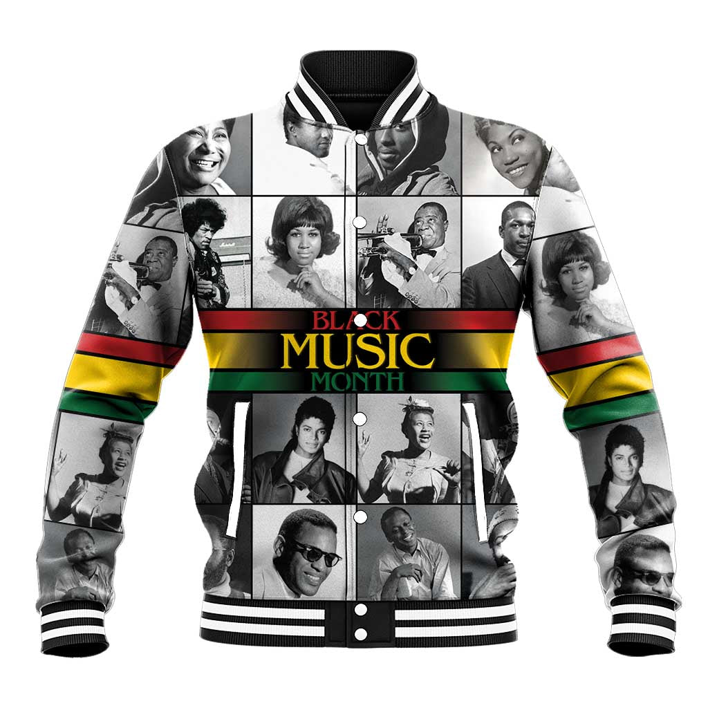 African-American Black Music Month Baseball Jacket Legends Tribute
