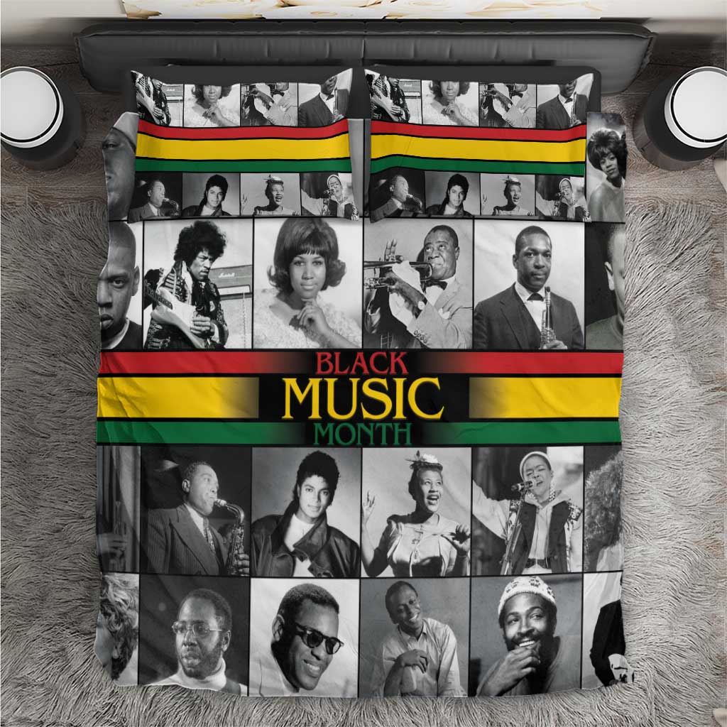 African-American Black Music Month Bedding Set Legends Tribute