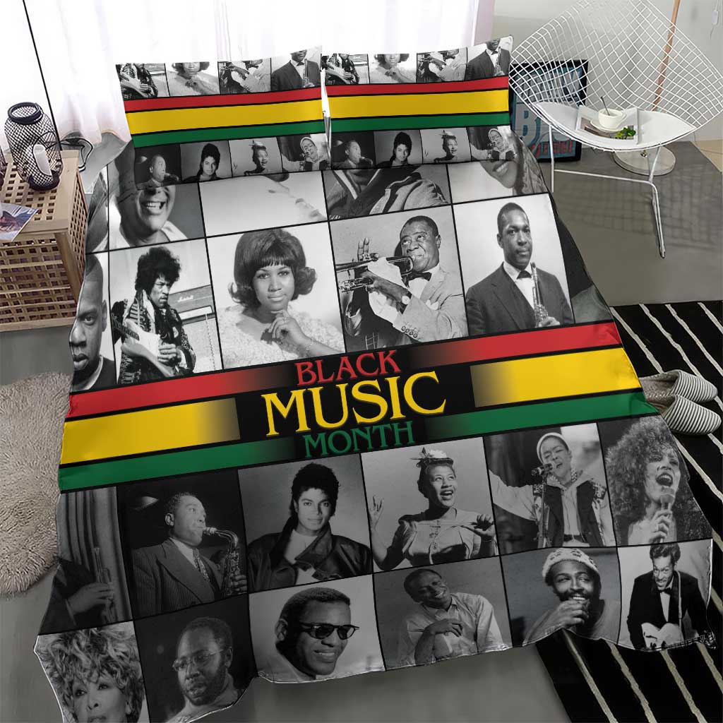 African-American Black Music Month Bedding Set Legends Tribute