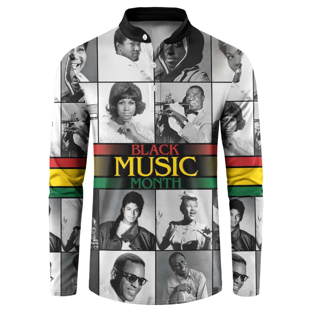 African-American Black Music Month Button Sweatshirt Legends Tribute