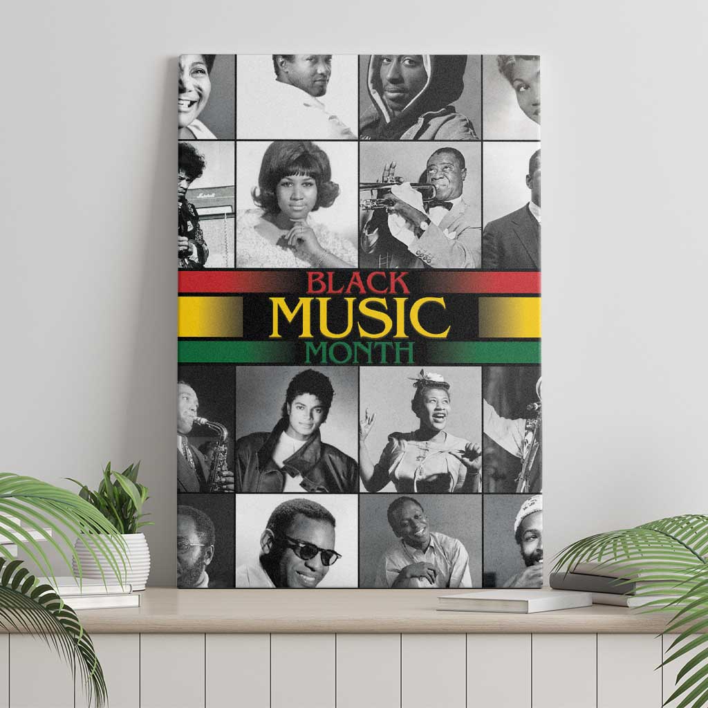 African-American Black Music Month Canvas Wall Art Legends Tribute