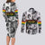 African-American Black Music Month Couples Matching Long Sleeve Bodycon Dress and Long Sleeve Button Shirt Legends Tribute