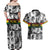 African-American Black Music Month Couples Matching Off Shoulder Maxi Dress and Hawaiian Shirt Legends Tribute