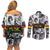 African-American Black Music Month Couples Matching Off Shoulder Short Dress and Long Sleeve Button Shirt Legends Tribute