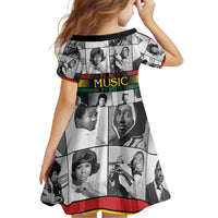 African-American Black Music Month Family Matching Off Shoulder Maxi Dress and Hawaiian Shirt Legends Tribute