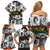 African-American Black Music Month Family Matching Off Shoulder Short Dress and Hawaiian Shirt Legends Tribute