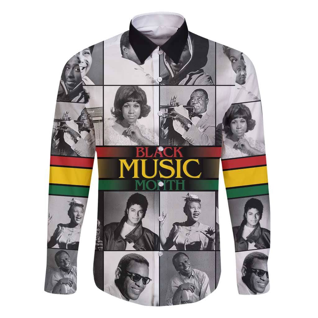 African-American Black Music Month Family Matching Off Shoulder Short Dress and Hawaiian Shirt Legends Tribute