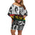African-American Black Music Month Family Matching Off Shoulder Short Dress and Hawaiian Shirt Legends Tribute