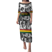 African-American Black Music Month Family Matching Puletasi and Hawaiian Shirt Legends Tribute